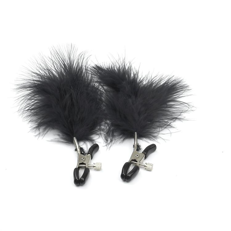 Wholesale BDSM SM Adult Game Breast Clamps Feather Nipple Clip Flirting Sex Toy for Women