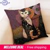 Nordic style peacock cat puppy oil painting print pillowcase x cm living room sofa cushion cover bedroom home decoration