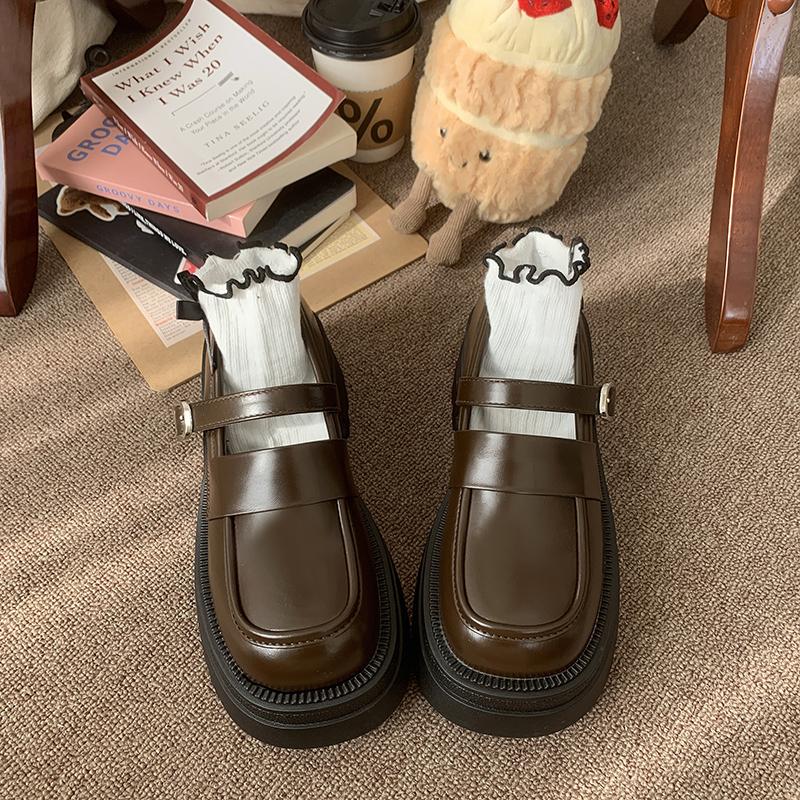 

Туфли Лолиты на платформе, лидер продаж, весенняя женская обувь из лакированной кожи, женская обувь Мэри Джейн с круглым носком, Zapatos Para Mujeres 39