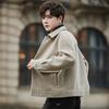 Waffel Freizeitjacke Herren Frühling und Herbst Premium Locker Kurz Revers Herren Oberteil