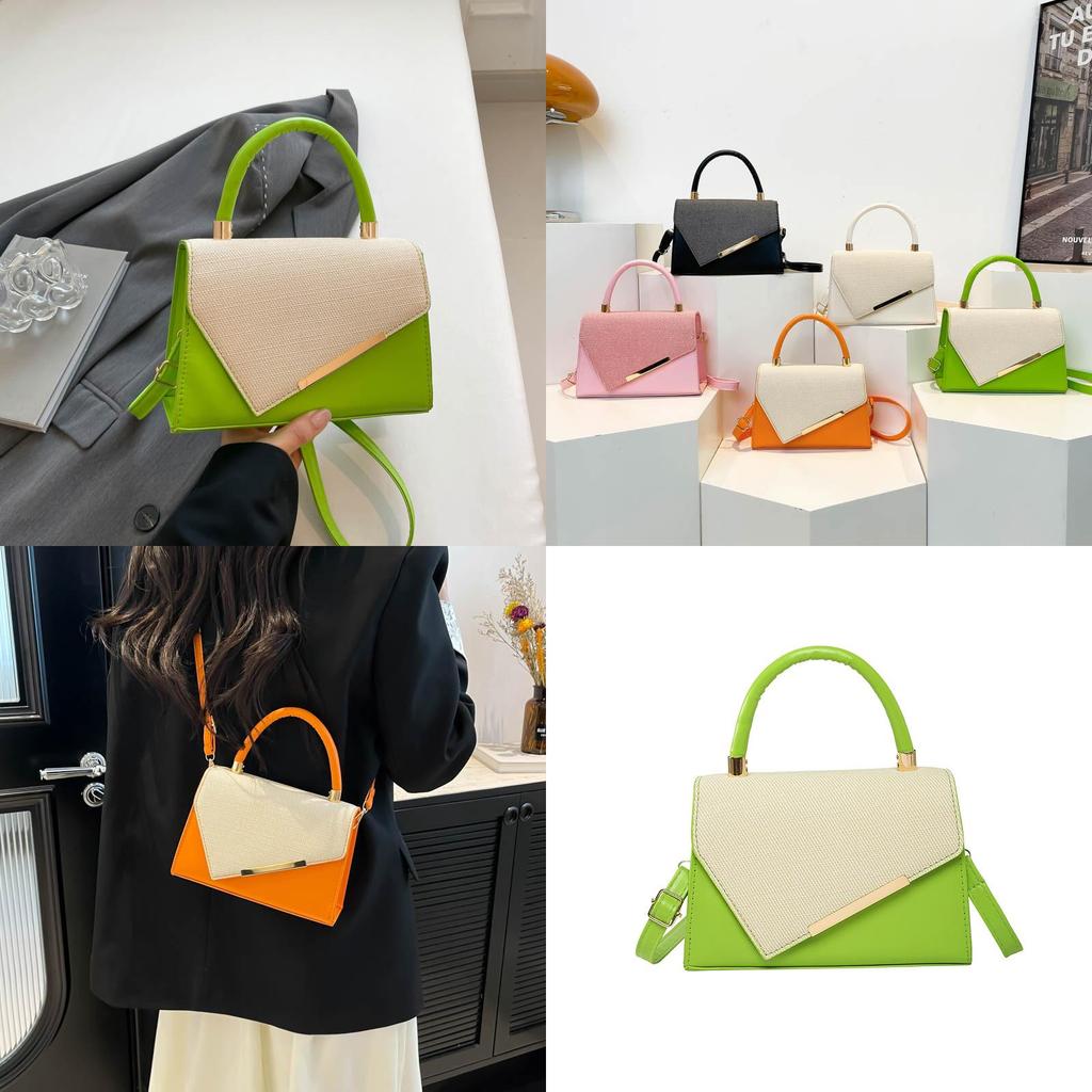 Summer Unique Design Small Handbag Pu Patching Street Style For Casual