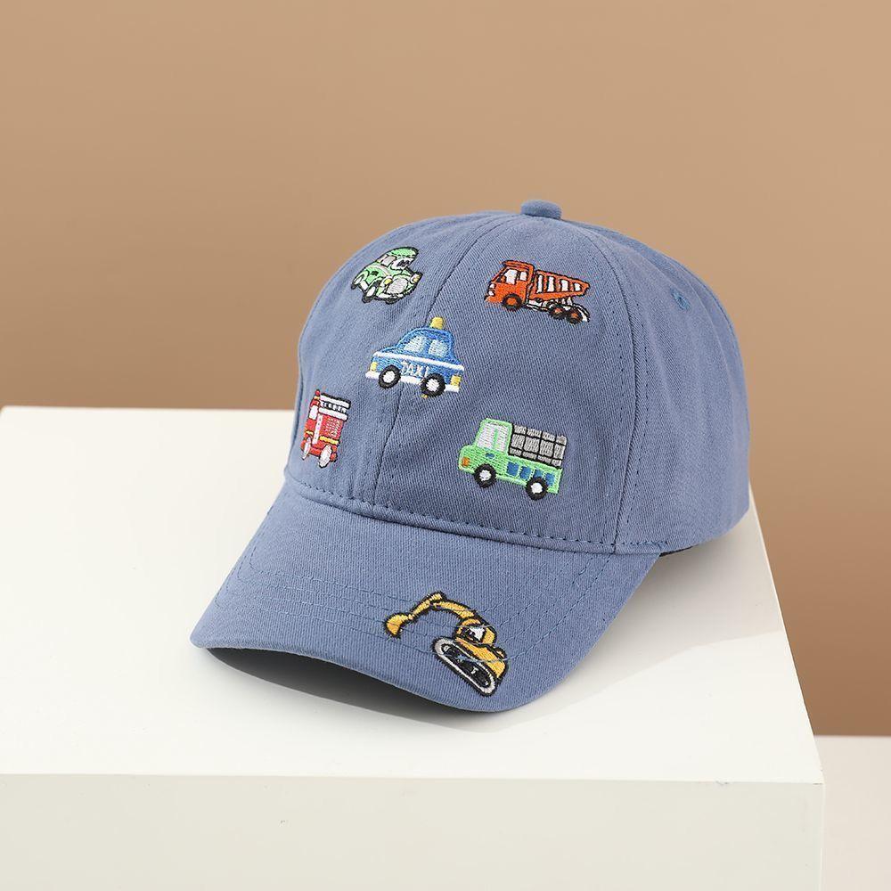 Excavator-themed Baseball Cap for Children - Cartoon Excavator Embroidered Baseball Cap, Fedora Hat, Sun Protection Hat