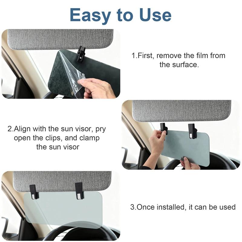Car Visor Extender Windshield Sun Blocker Anti-Glare Weatherproof Sunvisor Extension Car 180-Degree Rotation Car Sun Blocker