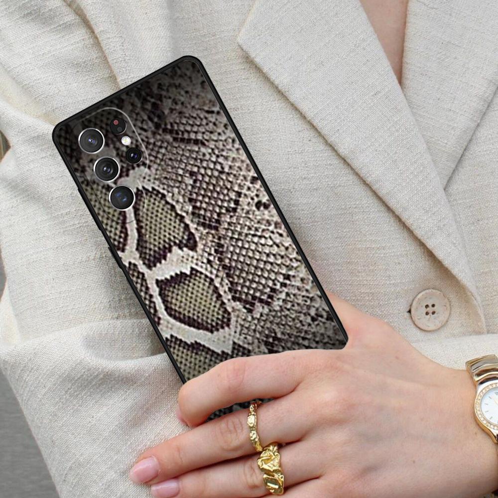 Cobra Python Snake Skin Cell Phone Case for Samsung Galaxy S26 Ultra S25 S24 S23 S22 S21 S20 Note10 Cover