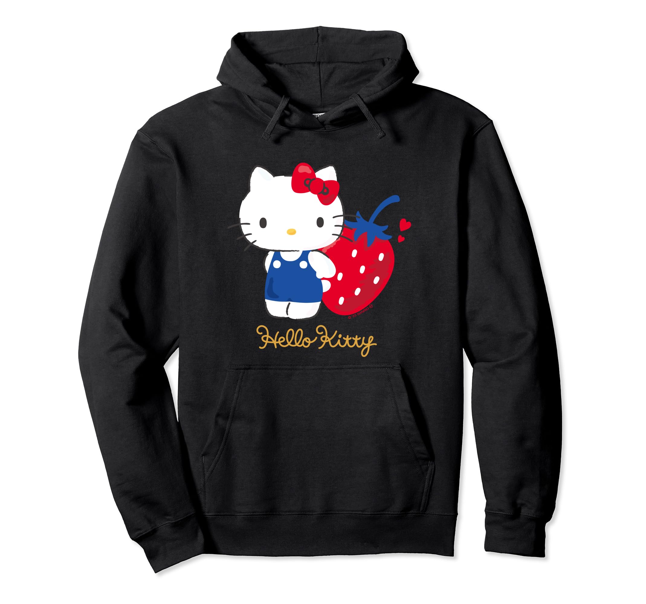 

Худи с клубничкой Hello Kitty чёрный