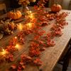 Realistic Plastic Bouquet for Home Artificial Fall Eucalyptus Garland, Autumn Money Leaf Vine Faux Greenery Maintenance Free Floral Decor Thanksgiving