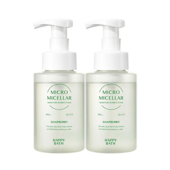 HAPPY BATH Микромицеллярная пенка-мусс с мыльным орехом 300 мл x 2 (16289877)