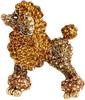 Sigma Gamma Rho Large Rhinestone Poodle Brooch Ladies Dog Brooch Cute Puppy Animal Collar Badge Pin 2