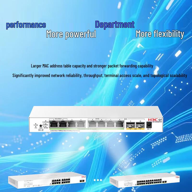H3C US110-8G2MF-HP 2.5G Cloud Managed PoE Switch