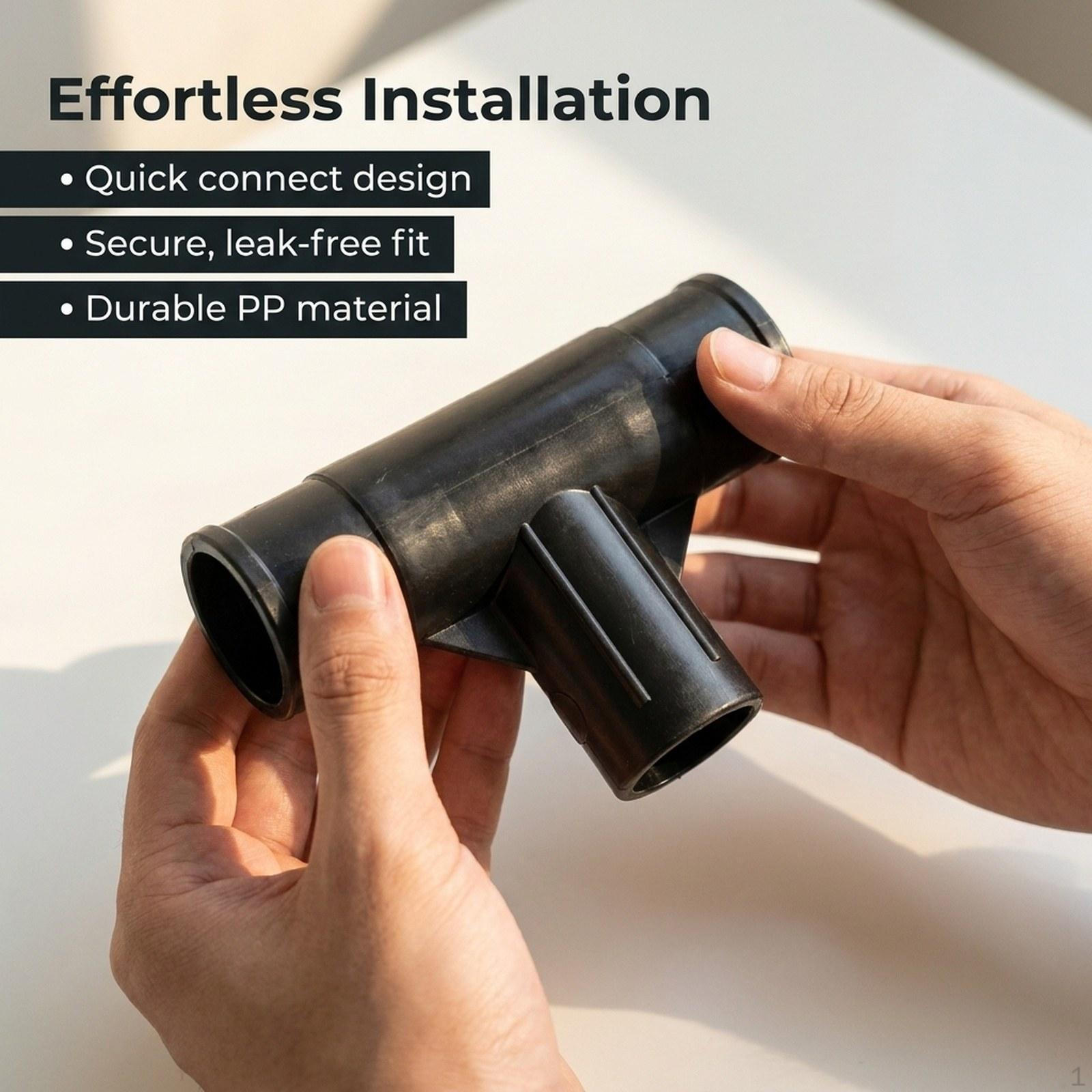Hose Adapter Pool Tee Joint Easy Installation, Leakproof Install Rust Resistant