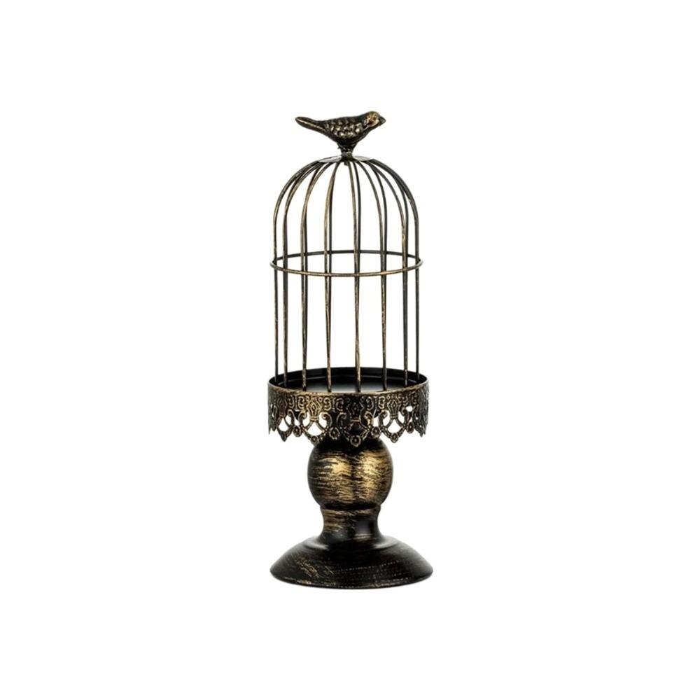 Vintage Birdcage Candle Holder Iron Plant Saucer Tabletop Ornament Aromatherapy Candle Stand Xmas