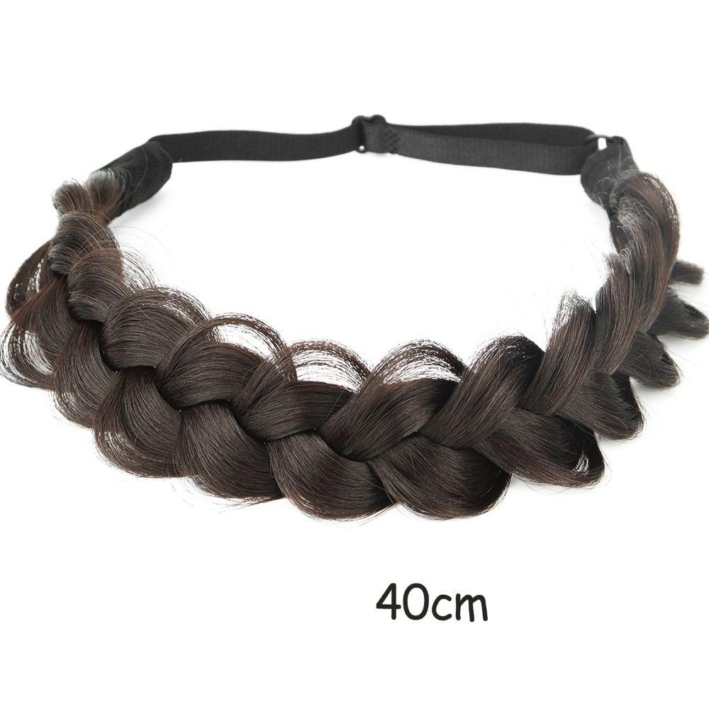 Adjustable Braided Hair Headband Golden/Brown/Black Handmade Hair Band  Women