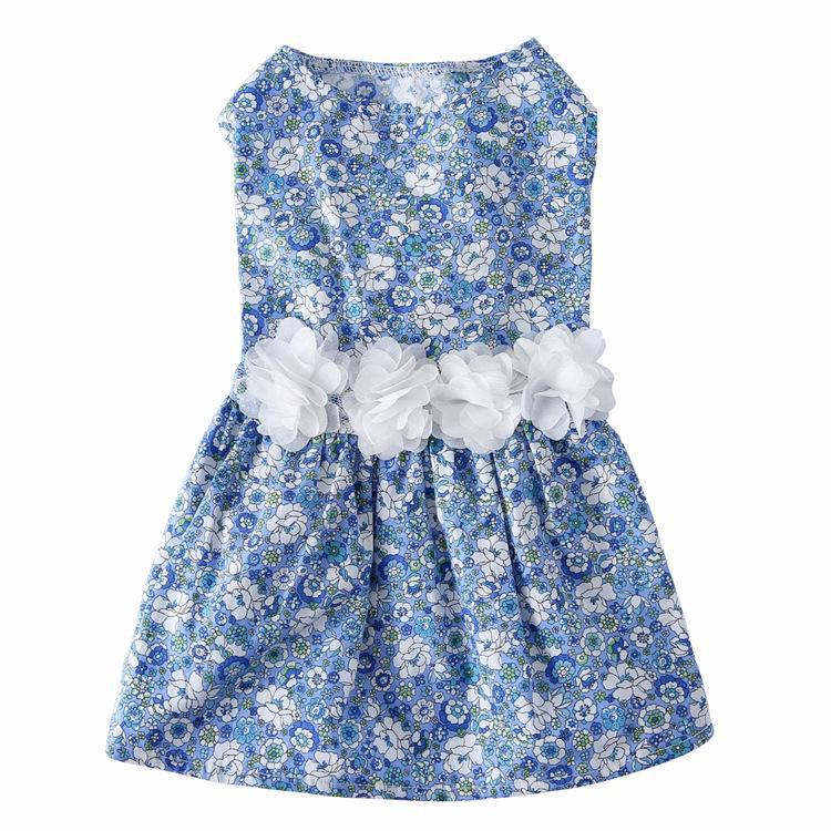 Summer Floral Mesh Dog Dress - Sunflower Skirt for Pets
