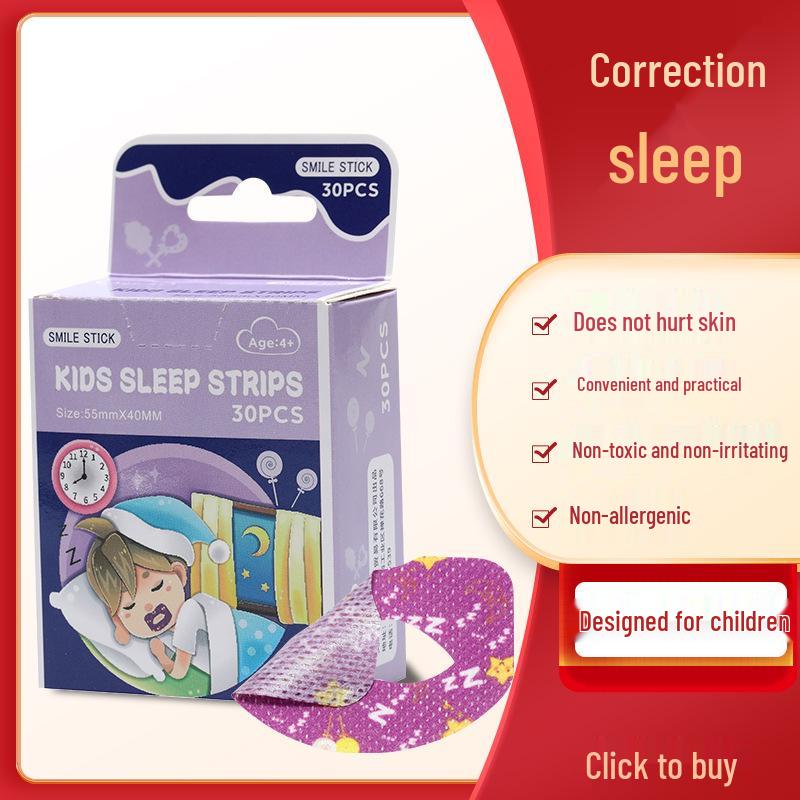 Children's Sleep Mouth Closing Tape - Breath Correction Patch for Preventing Open Mouth Breathing
