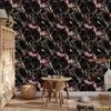 Marble Wallpaper Black, Brown, Burgundy and Rust for Living Room and Bedroom 50x1000