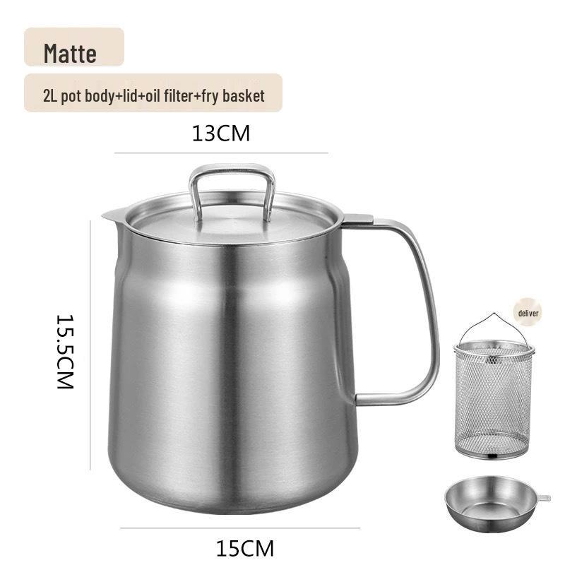 304 Stainless Steel Multifunctional Oil Pot with Filter and Storage Tank