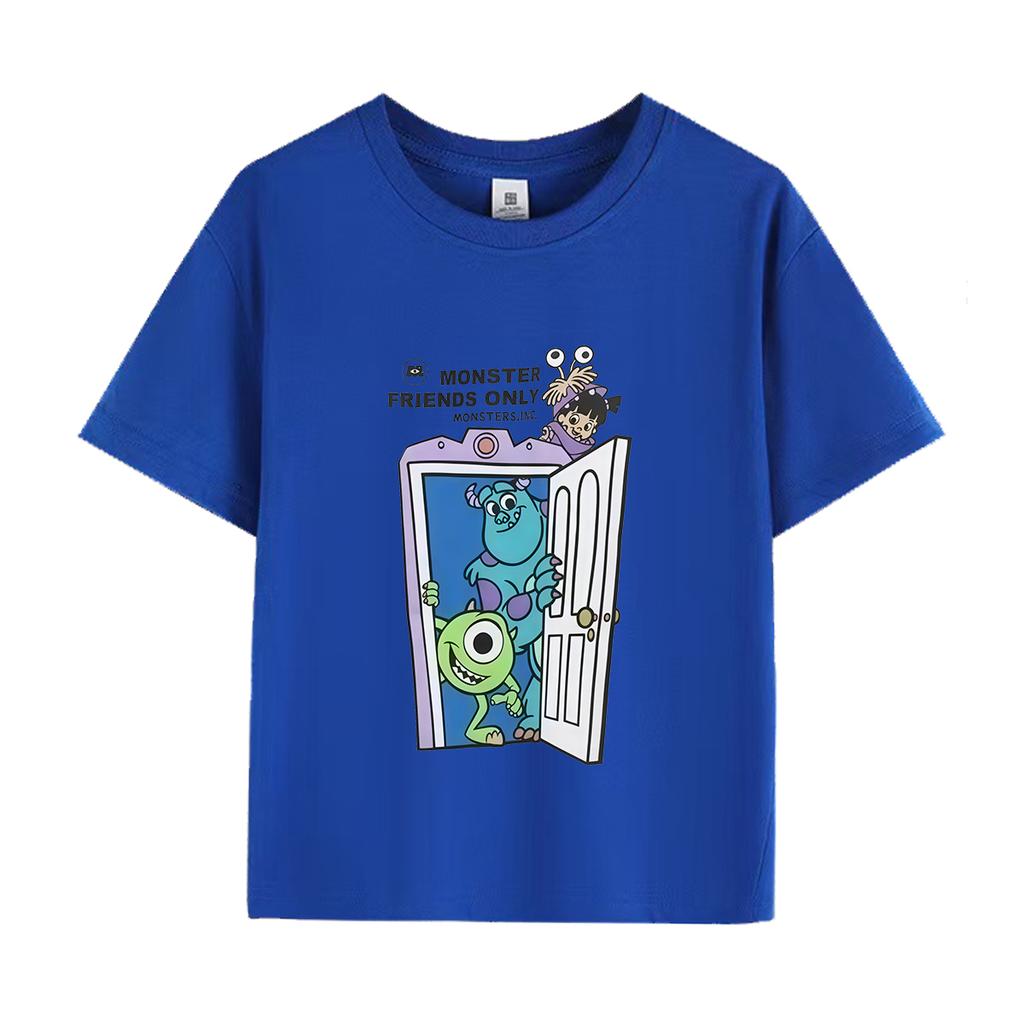 Disney Baby Boys Girls Tees Clothing Fashion Summer T-Shirt Monsters Inc Print Kids Short Sleeve T-Shirt