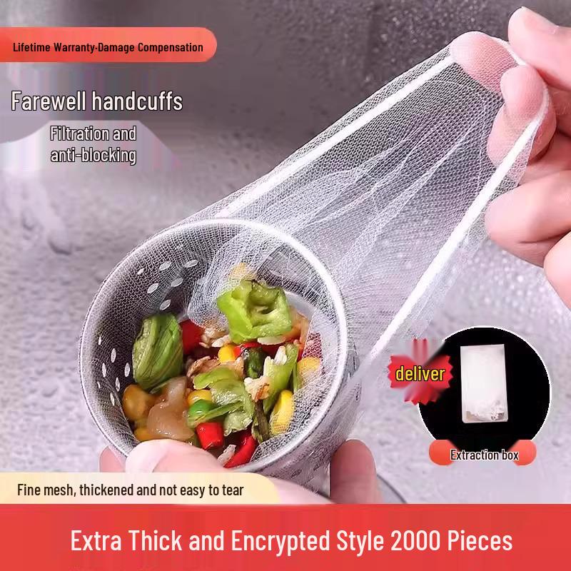 Disposable Drain Strainer & Sink Filter for Vegetables and Dishwashing.