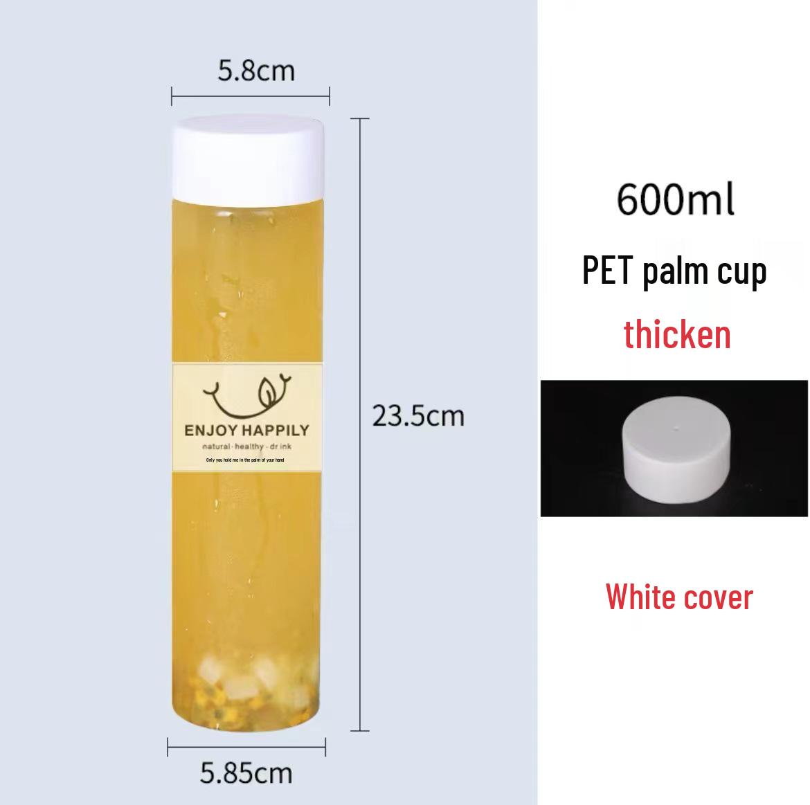 

500ml Transparent PET Cylindrical Beverage Bottle for Juice, Cold Brew, or Milk Tea