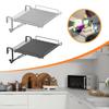 Foldable Kitchen Cabinet Door Organizer Space Saving Stainless Steel Shelf for Pantry and Cupboards