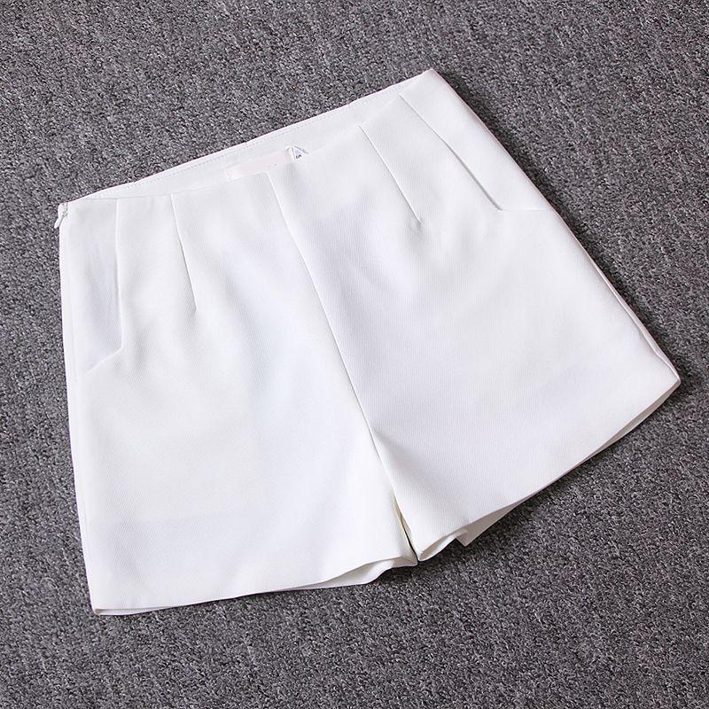 

Summer Fashion A- line Versatile Solid Color Casual Wide Leg Pants White M