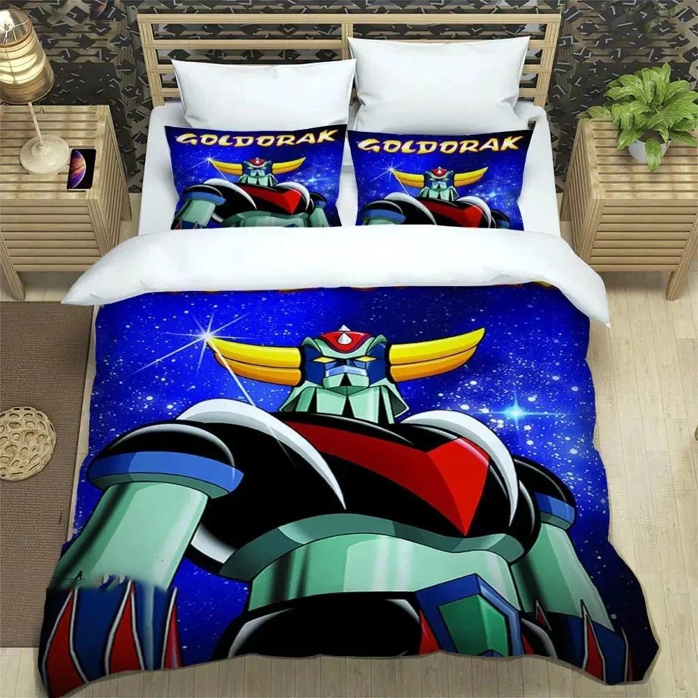 UFO ROBO GRENDIZER GOLDORAK Sengetøy Sett Dynetrekk Sengesett Dynetrekk Putetrekk Dyne king Queen Size Gutter Voksen Sengetøy