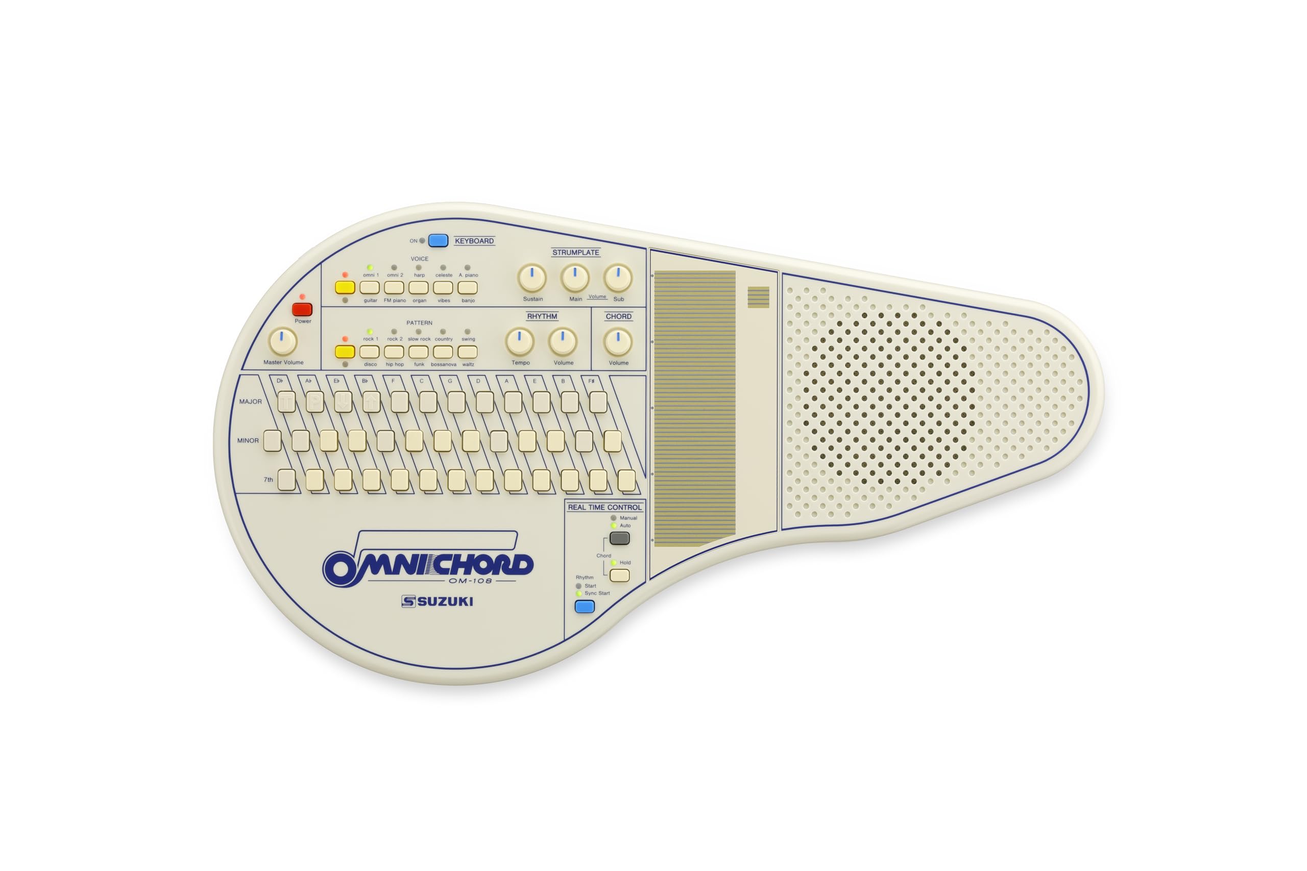 

SUZUKI Omnichord Electronic musical instrument with 108 chords OM-108 білий