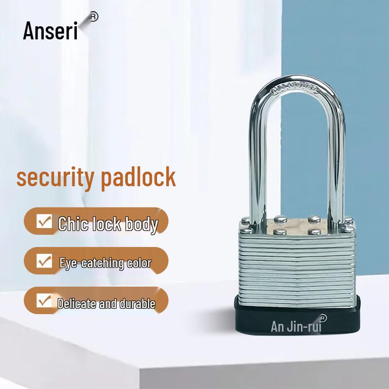 Ansell Long Shackle Steel Safety Padlock Long Shackle