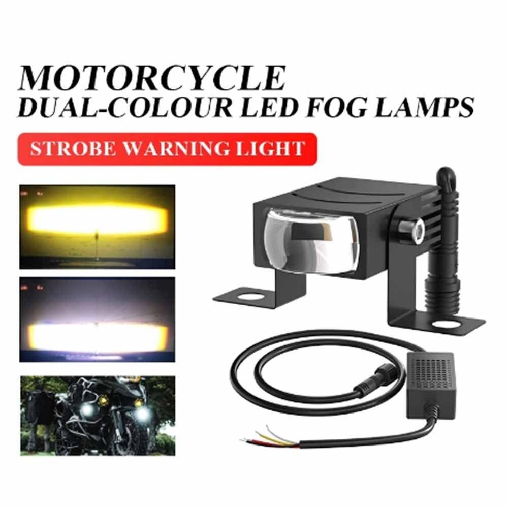 Two-Color Motorcycle Spotlight Waterproof Automotive Headlamps  Motorcycle Work