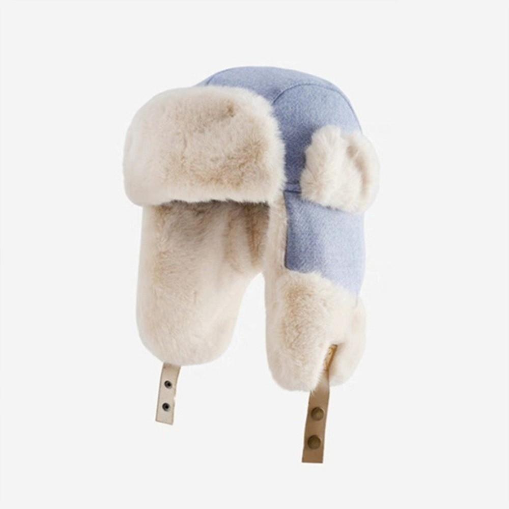 Fleece Winter Plush Hat Thickened Lei Feng Cap Fashion Ear Protective Hat  Outdoor