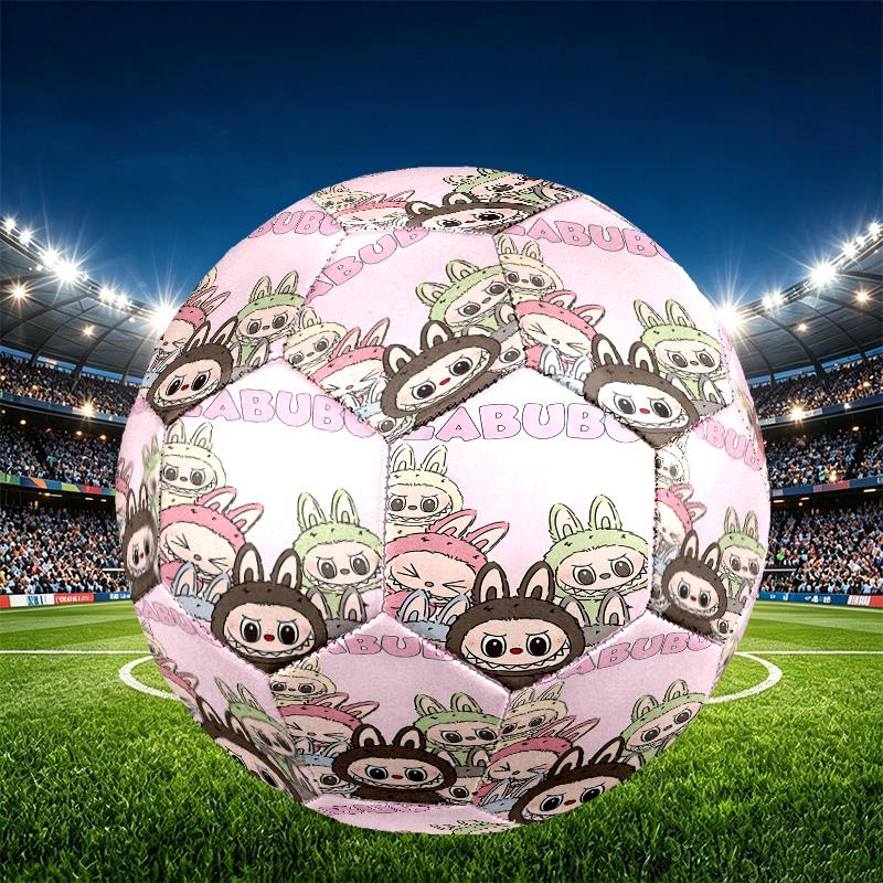 Labubu Print Size 5 Soccer Ball, PU Wear Resistant Football for Match Training and Daily Practice, Birthday Gift for Soccer Fans