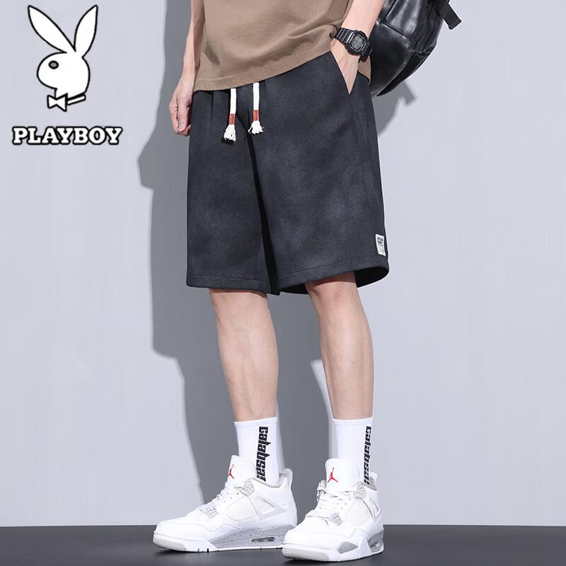 PLAYBOY Men s American Style Cool-Touch Shorts L