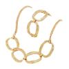 Trendy Geometric Metal Choker & Necklace Bracelet Set