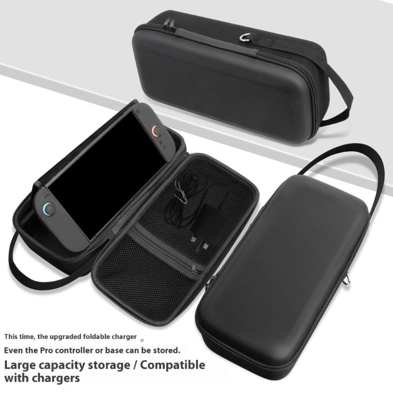 Shockproof Storage Box for NS2 Handheld Game Console Hard Pouch Bag Scratchproof Travel Carrying Case with Handle