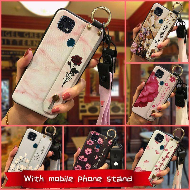Anti-knock Kickstand Phone Case For ZTE Blade V2020 Vita/Blade20 Smart/10 Smart Protective Flower Ring Back Cover