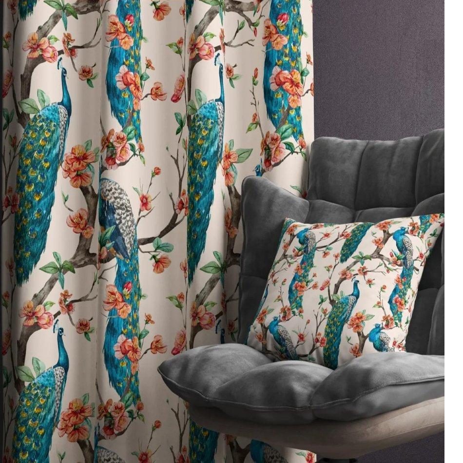 Digitálně potištěný sametový závěs 140 x 270 cm