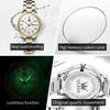 OLEVS 5567 Luxury Women's Quartz Watches Digital Scale Dual Calendar Original Watch for Womean Stainless Steel Ladies Wristwatch