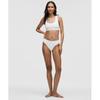 Lululemon Stretch Cotton Ribbed Logo Super High Rise Bikini Underwear White