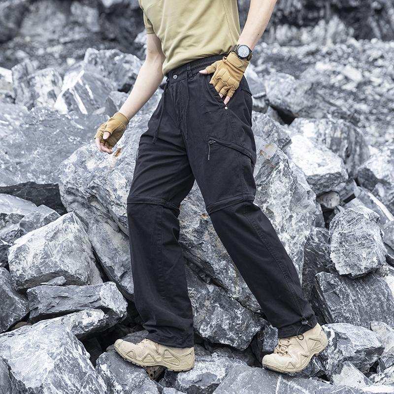 Sports Pants With Multiple Pockets, Loose Oversized Work Pants, Men's Detachable Tactical Casual Pants
