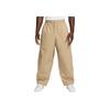 Nike Pánské ležérní kalhoty s výšivkou loga, rovné nohavice, volný střih, béžové HJ1974-297