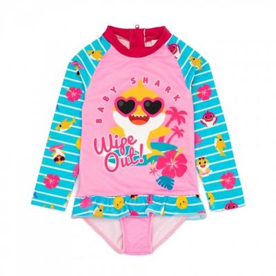 Girls Wipe Out! Long-Sleeved One Piece Swimsuit