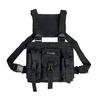 Zaino da petto unisex, multi tasche, tracolla regolabile, grande capacità, chiusura a zip, fibbie leggere, porta documenti/carte di credito/telefono, borsa cargo