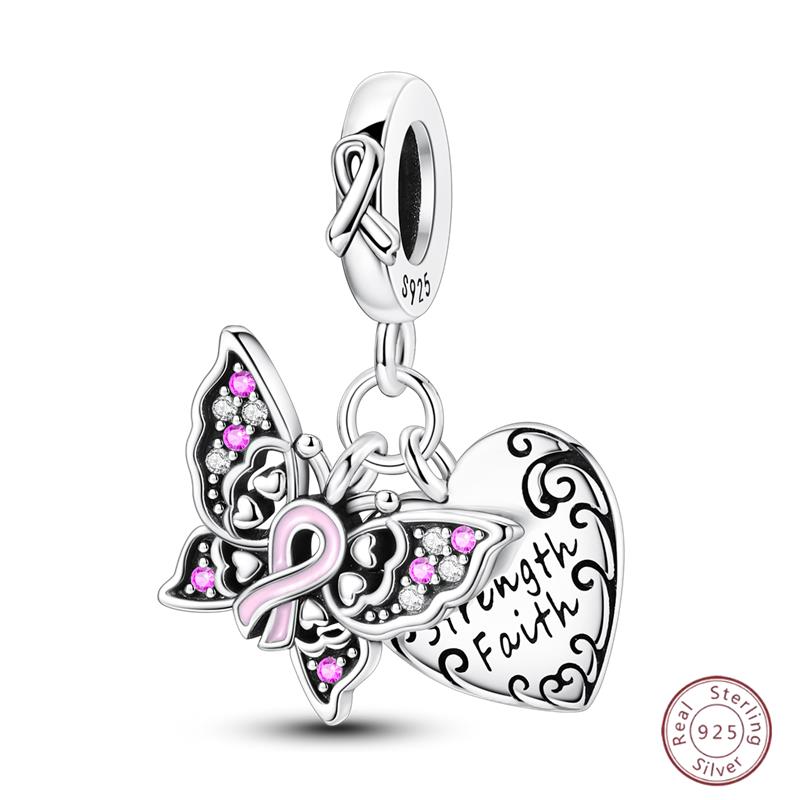 Copper Beaded Pendant Shiny Zircon Spring Cute Bow Original 3Mm Bracelet Women Fine Jewelry