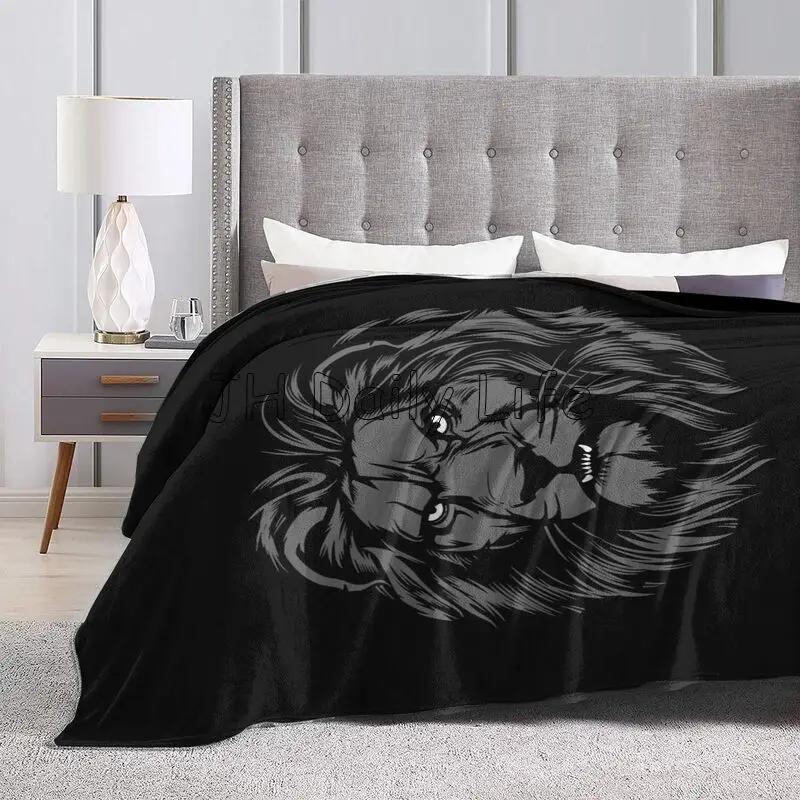 Coole Löwendruck-Decke Weich Warm Ganzkörper-Fleece-Kuscheldecke Leicht Flannel Flauschig Reise-Decken Überwürfe für Bett Sofa Picknick