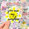 50 Inspirational Text-On-Video English Slogans Color Flowers Inspirational English Phrases Doodle Personality Stickers