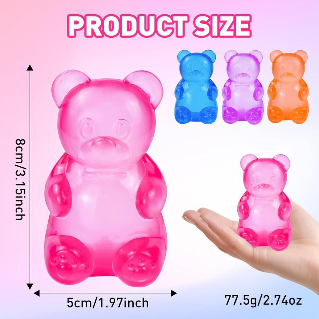 Jouets Enfants Ours Anti-Stress Taba Boules Squishy, Ours Jouet Taba Squishy pour Soulager le Stress Boules à Presser pour Cadeau d'Anniversaire Cadeaux Petits Cadeaux de Fête