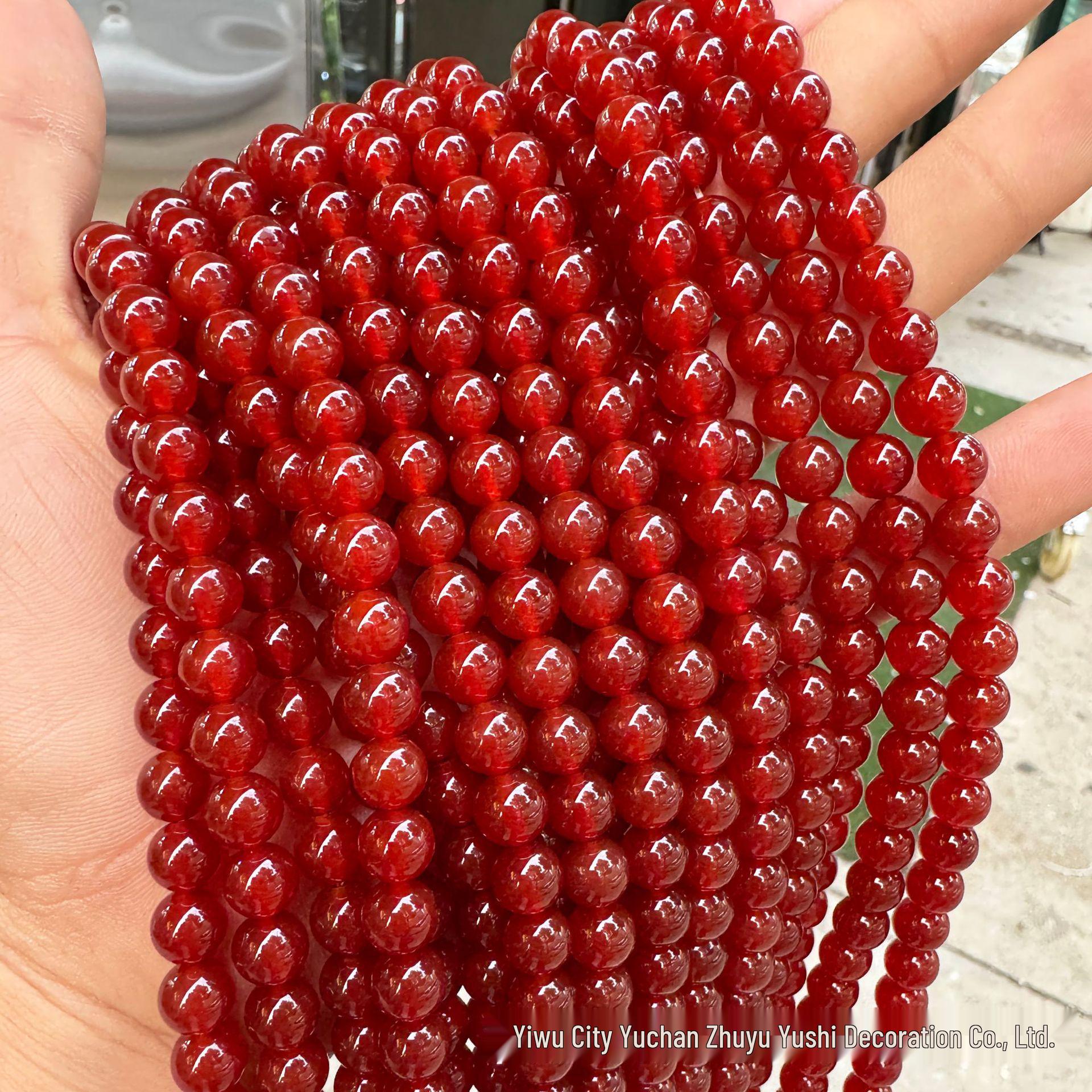 7A Natural Red Agate Round Loose Beads for DIY Jewelry and Semi-Finished Accessories. 4mm (~88 beads)