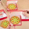 7Pcs/Box Creative Box Pizza Shape Eraser Set Creative Cute Rubber Erasers Gift Kids Kawaii School Office Stationery