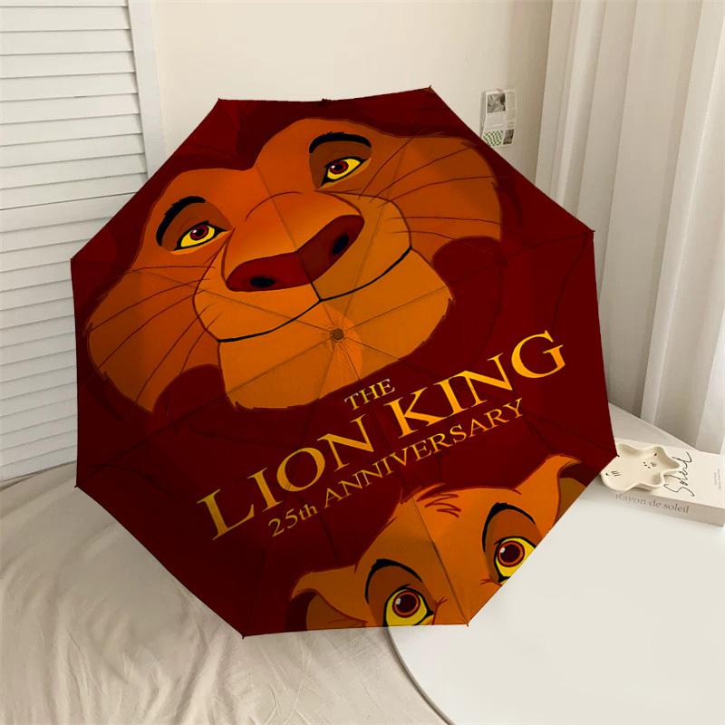 1pc Lion King 25th Anniversary Folding umbrella automatic open/close, 8-Rib Durable Frame, Compact Folding Design, Ideal Birthday1107L