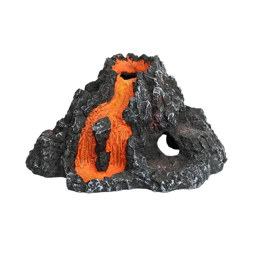 Realistics Volcano Aquariums Rock Simulation VolcanoFish Tanks Decoration for Lively Fish Environment